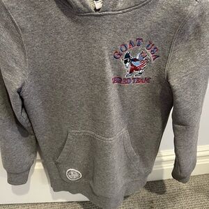 GOAT USA Grey Embroidered Crewneck Sweatshirt